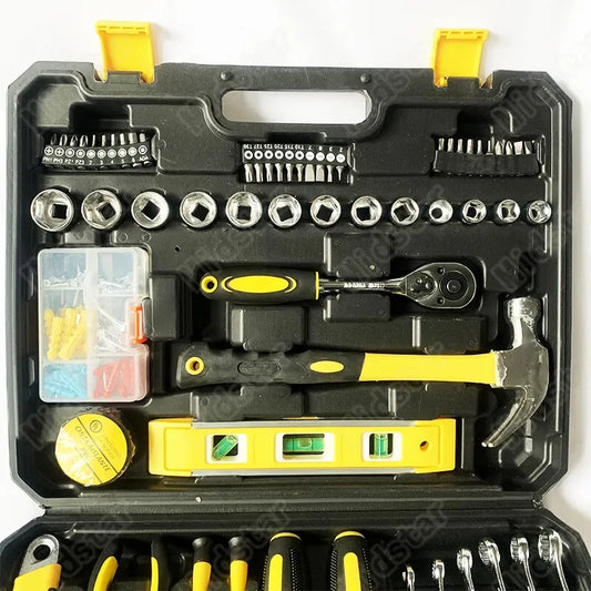 108pc All-in-One Hardware Tool Set - Professional Repair Kit with Case for Automotive Maintenance & Group Toolbox 003